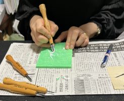 刻字のワークショップをやりました！