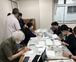 触覚書道刻字講座に取材が入りました！！